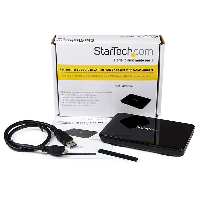 Startech 2.5in USB 3.0 External SATA III SSD / HDD Hard Drive Enclosure with UASP