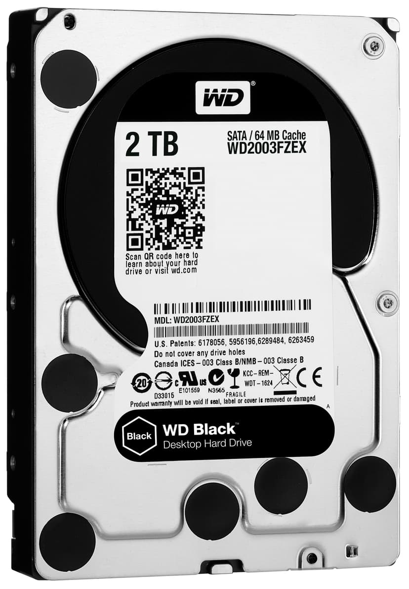 WD BLACK 2TB 3.5" 7200r/min SATA 6.0 Gbit/s HDD