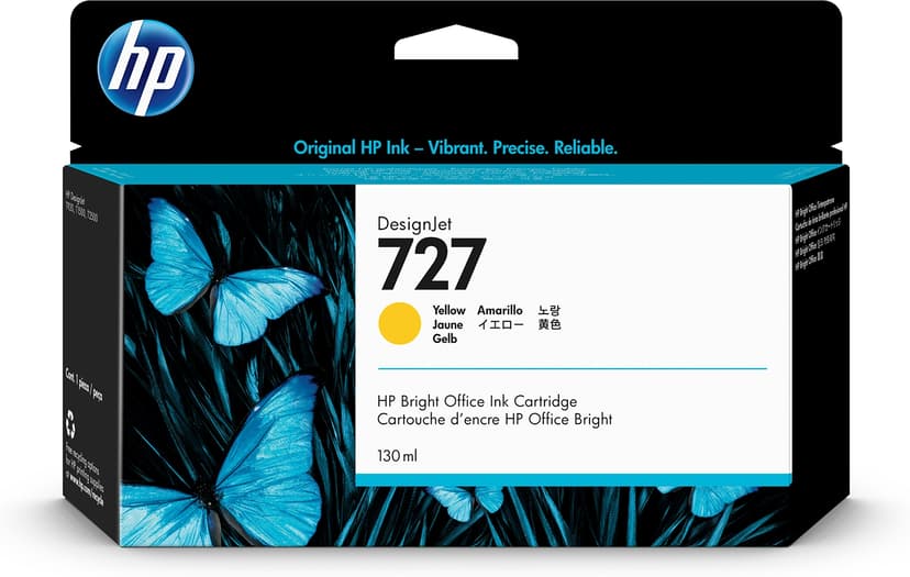 HP Muste Keltainen 727 130ml - DJ T920