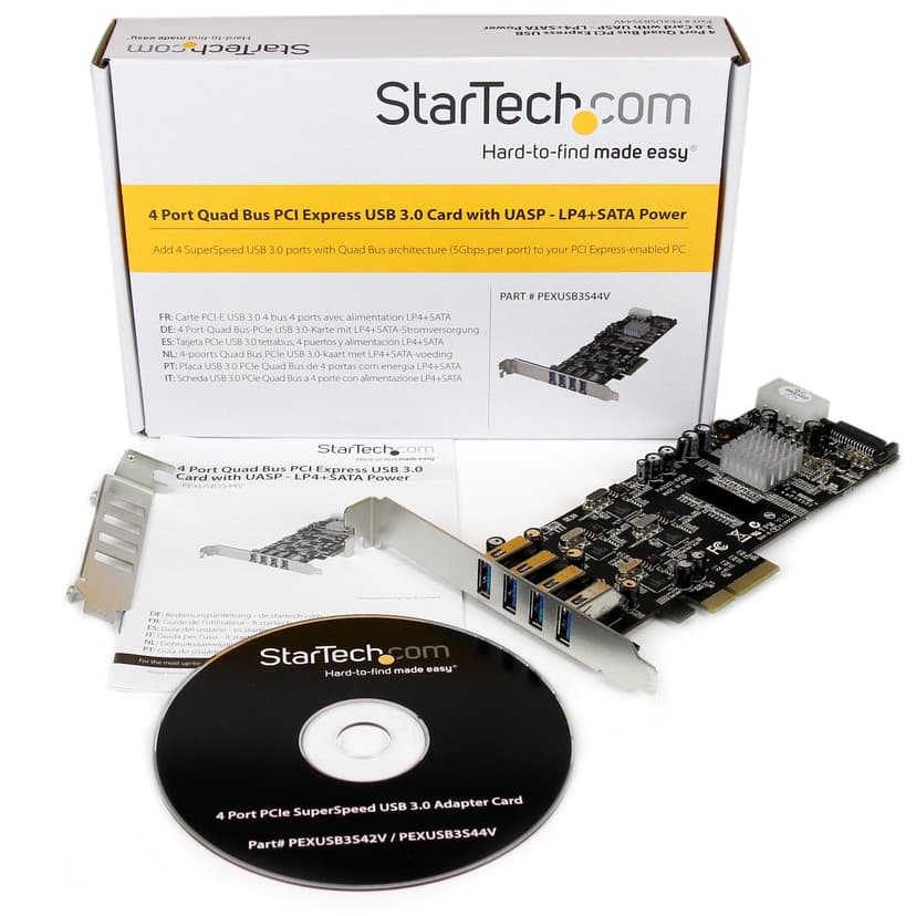 Startech 4 Port PCI Express USB 3.0 Card W/ 4 Dedicated Channels