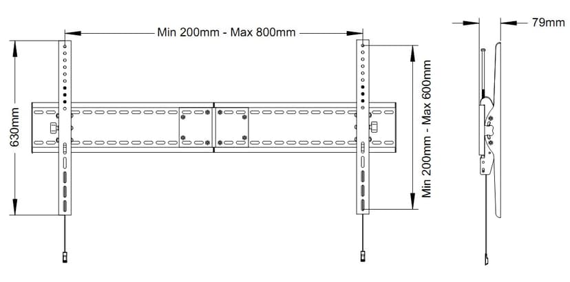 Multibrackets M Universal Tilt Wallmount HD 63-110"