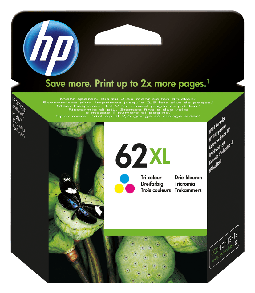 HP Muste Väri No.62XL #Köp