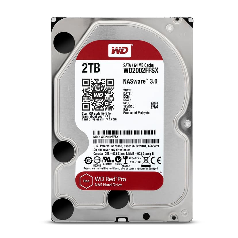 WD Red Pro 2TB 3.5" 7200r/min SATA 6.0 Gbit/s HDD