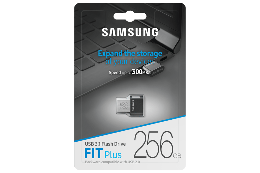 Samsung FIT Plus 256GB USB A-tyyppi Harmaa, Hopea