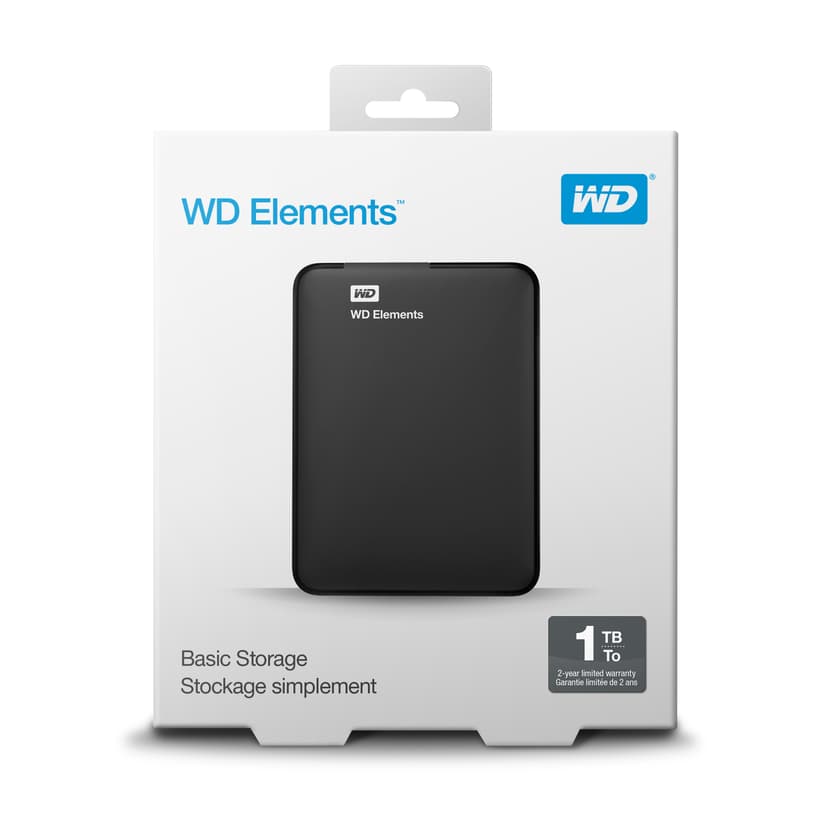 WD Elements Portable 1TB Musta