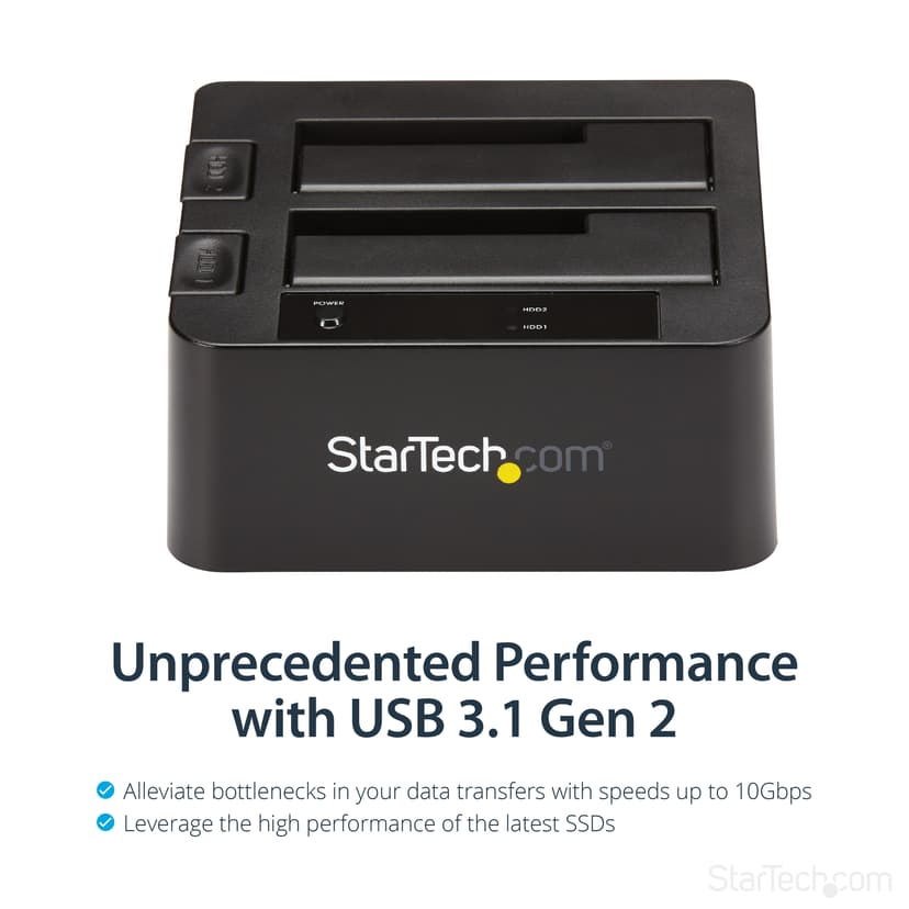 Startech USB 3.1 Gen 2 (10Gbps) Dual-Bay Dock for 2.5"/3.5" SATA Drives