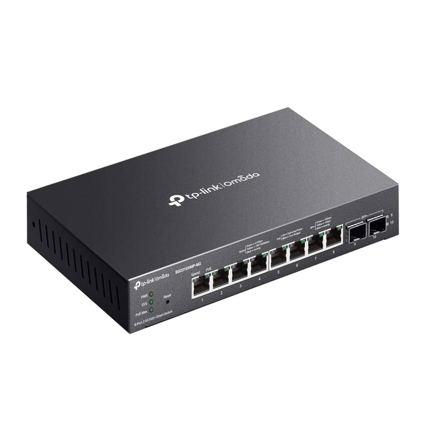 TP-Link Omada SG2210XMP 8-Port 2.5GbE 2x10G PoE 160W Switch