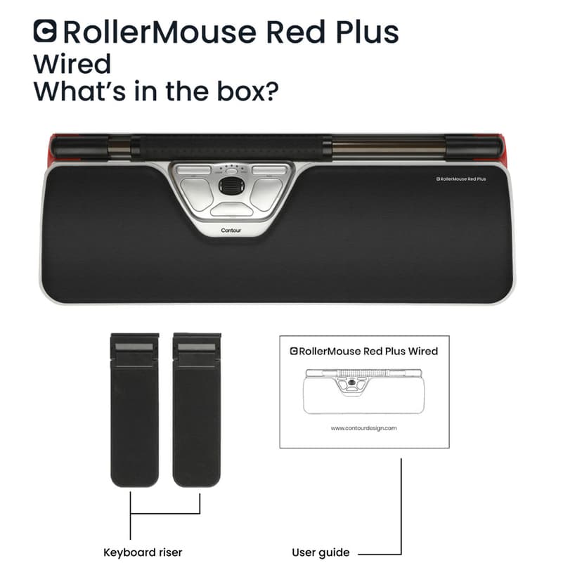 Contour Design RollerMouse Red Plus Wired USB A-tyyppi