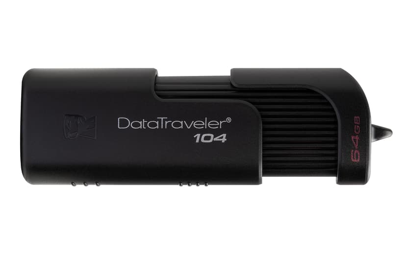 Kingston DataTraveler 104 64GB USB 2.0 64GB USB A-tyyppi Musta