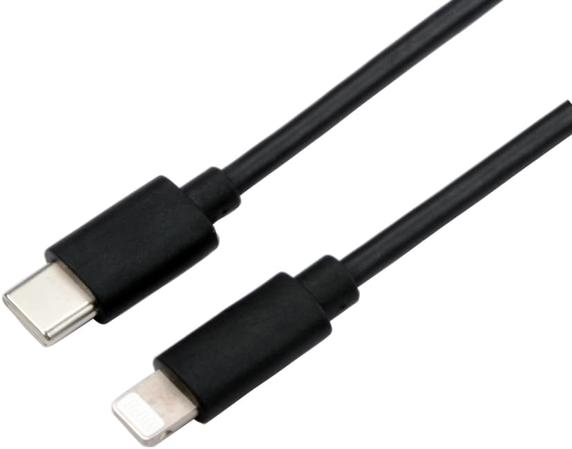 Cirafon Cirafon USB-C To Lightning Cable 1.0m - Black - New Mfi 1m Musta