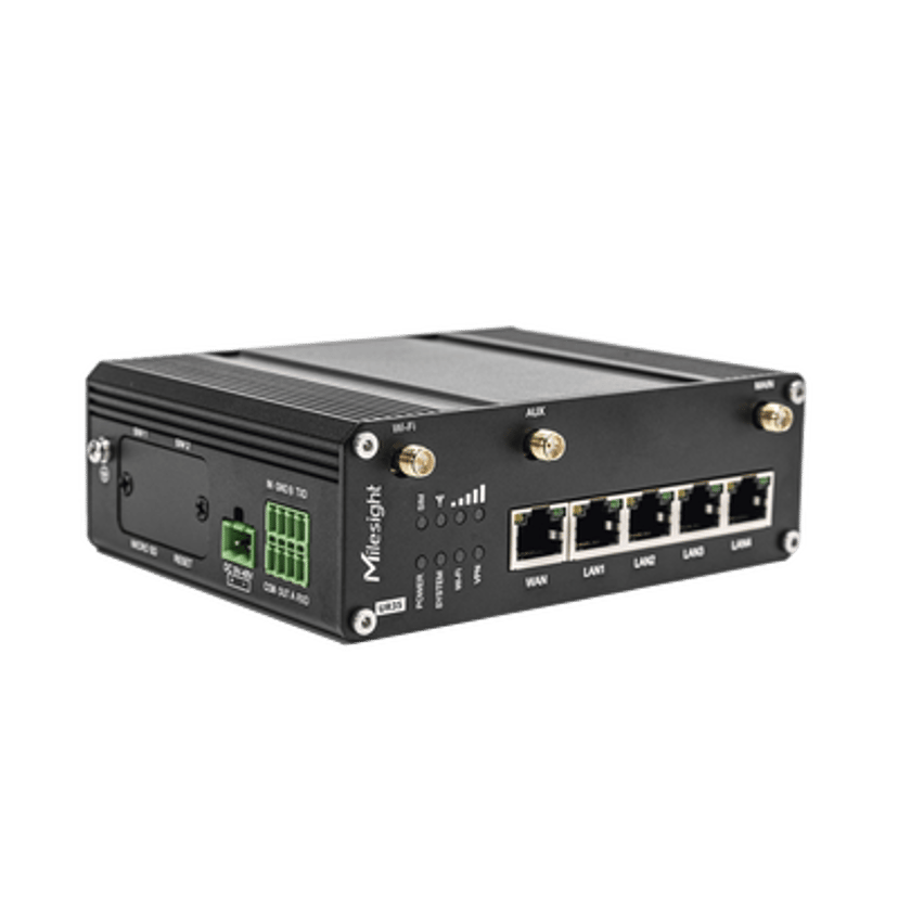 Milesight Milesight UR35-L04AF-W langaton reititin Nopea Ethernet Yksi kaista (2,4 GHz) 4G musta