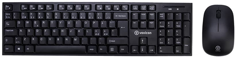 Voxicon Wireless Keyboard And Mouse 200Wl V.2 Pohjoismainen