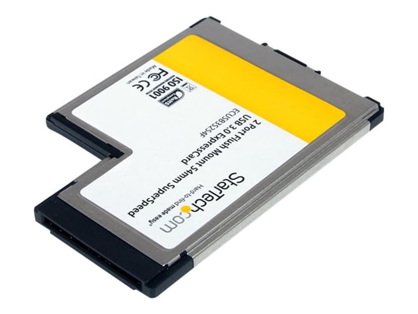 Startech 2 Port Flush Mount ExpressCard 54mm SuperSpeed USB 3.0 Card Adapter