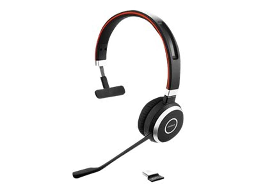 Jabra Evolve 65 UC Headset USB-A via Bluetooth-adapter Mono Svart