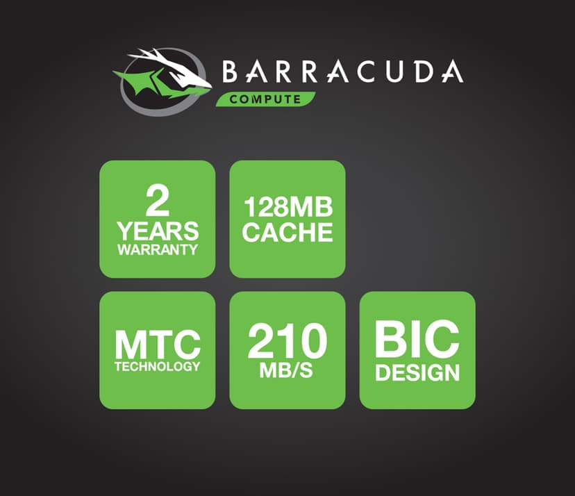 Seagate BarraCuda 1Tt 3.5" 7200kierrosta/min Serial ATA-600