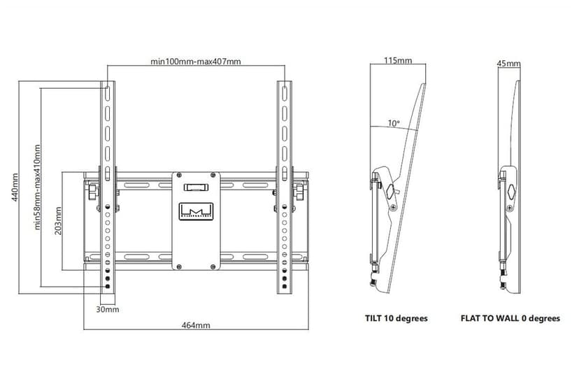 Multibrackets M Universal Tilt Wallmount Medium