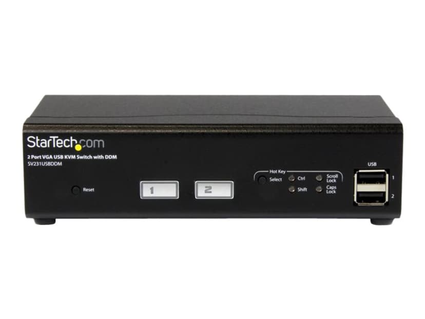 Startech 2 Port USB VGA KVM Switch with DDM Fast Switching and Cables