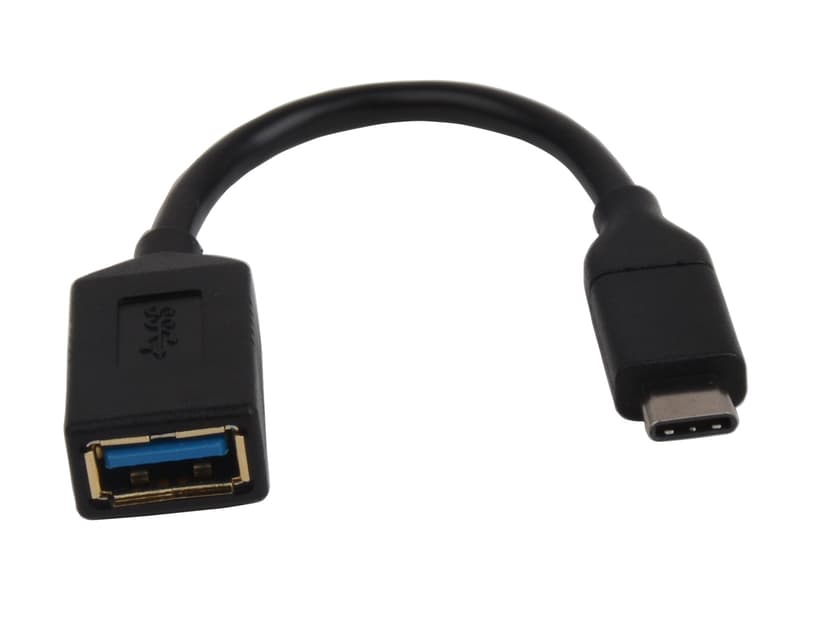 Prokord USB Type C To USB 3.0 Type A Fe 0.15m - Black 24 pin USB-C Hane 9-stifts USB typ A Hona Svart