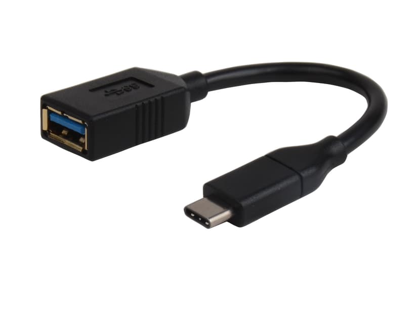 Prokord USB Type C To USB 3.0 Type A Fe 0.15m - Black 24 pin USB-C Hane 9-stifts USB typ A Hona Svart