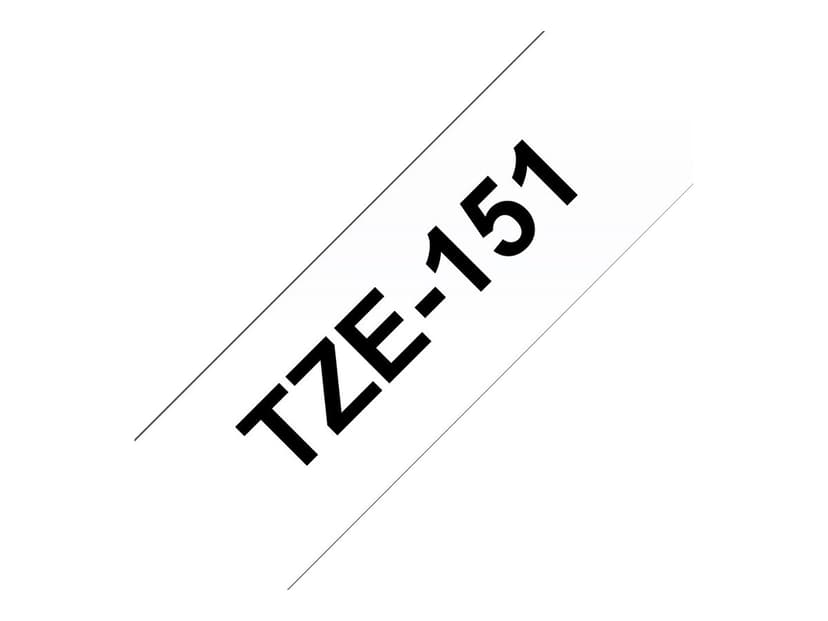 Brother Tape 24mm TZe-151 Svart/Gjennomsiktig
