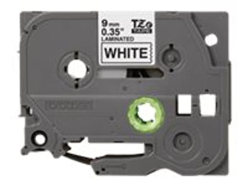 Brother Tape TZe-221 9mm sort/hvid