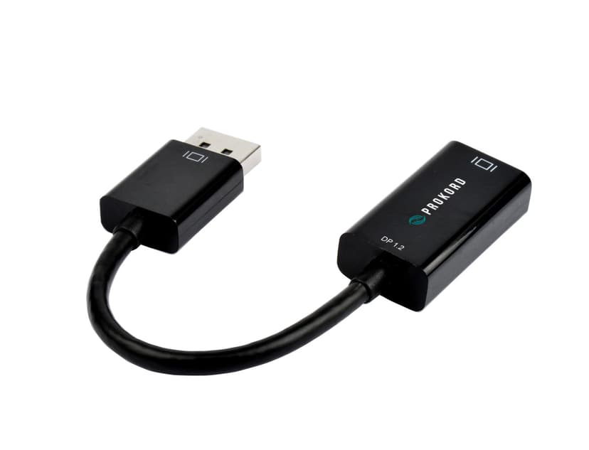 Prokord Adapter 4K Active 0.15m DisplayPort HDMI Musta