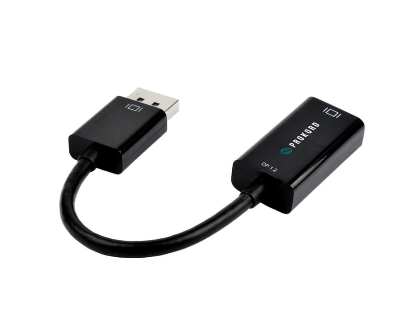 Prokord Adapter 4K Active DisplayPort Hane HDMI Hona Svart