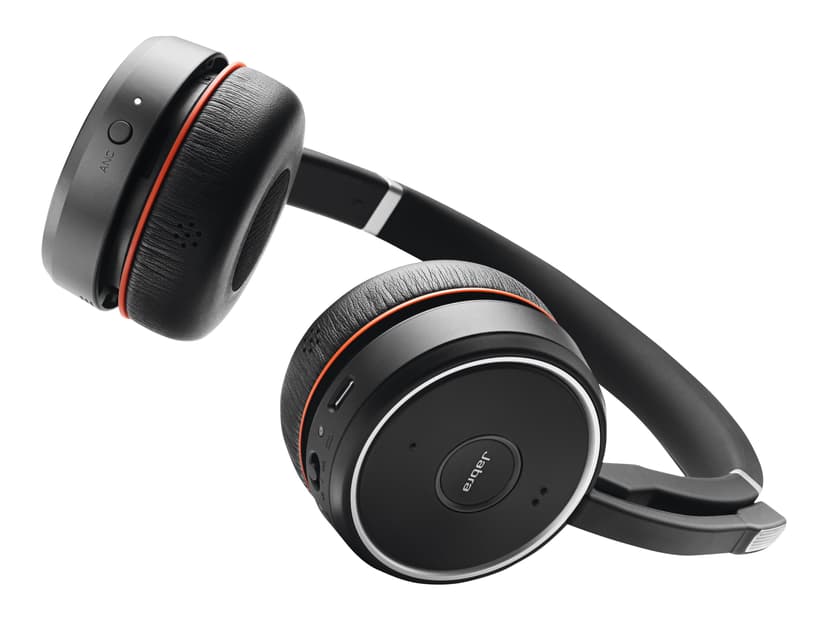 Jabra Evolve 75 UC Headset USB-A via Bluetooth-adapter Stereo Svart