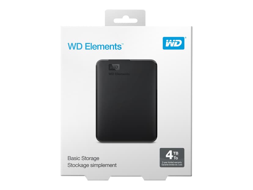 WD Elements Portable 4TB Musta