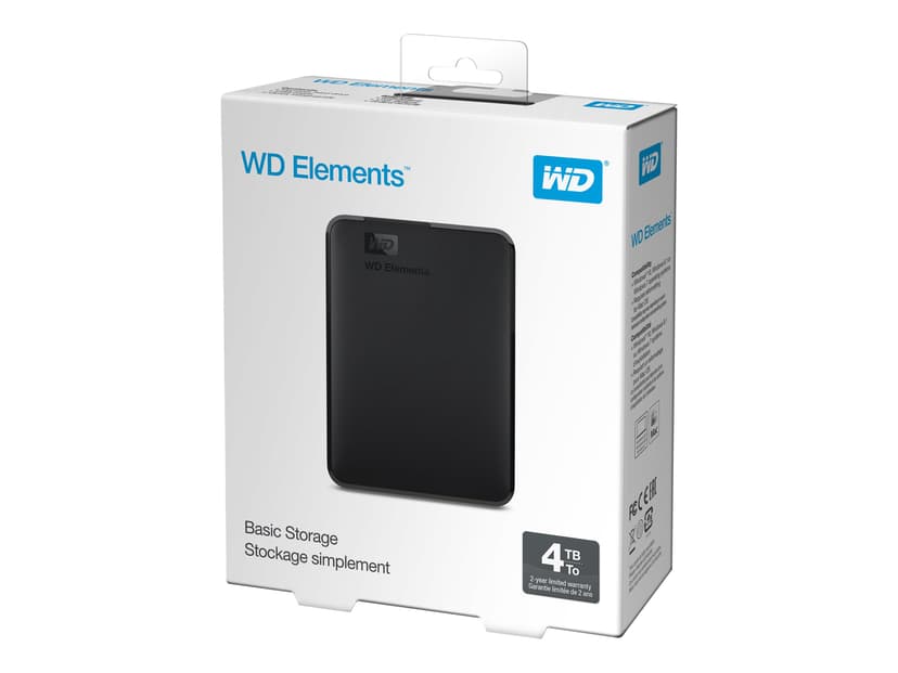 WD Elements Portable 4000GB Musta