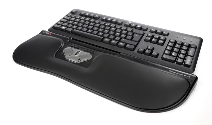 Contour Design Rollermouse Pro3 Plus Kabelansluten 2400dpi Rullmus Svart
