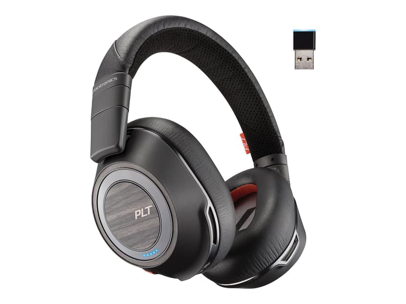 Poly Voyager 8200 UC Hörlurar 3,5 mm kontakt Microsoft-teams Stereo Svart
