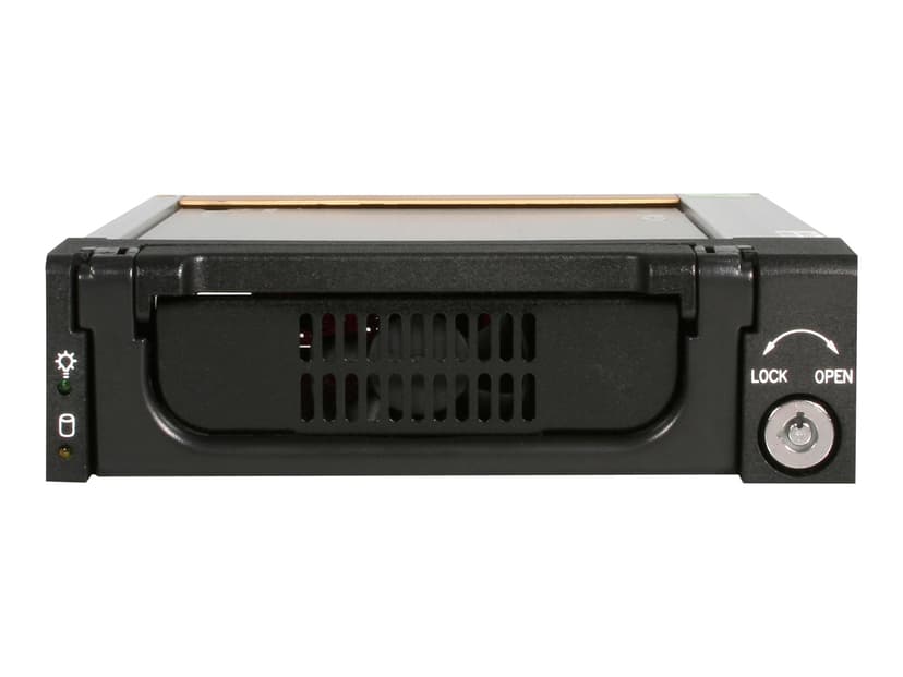 Startech Black Aluminum 5.25in Rugged SATA Hard Drive Mobile Rack