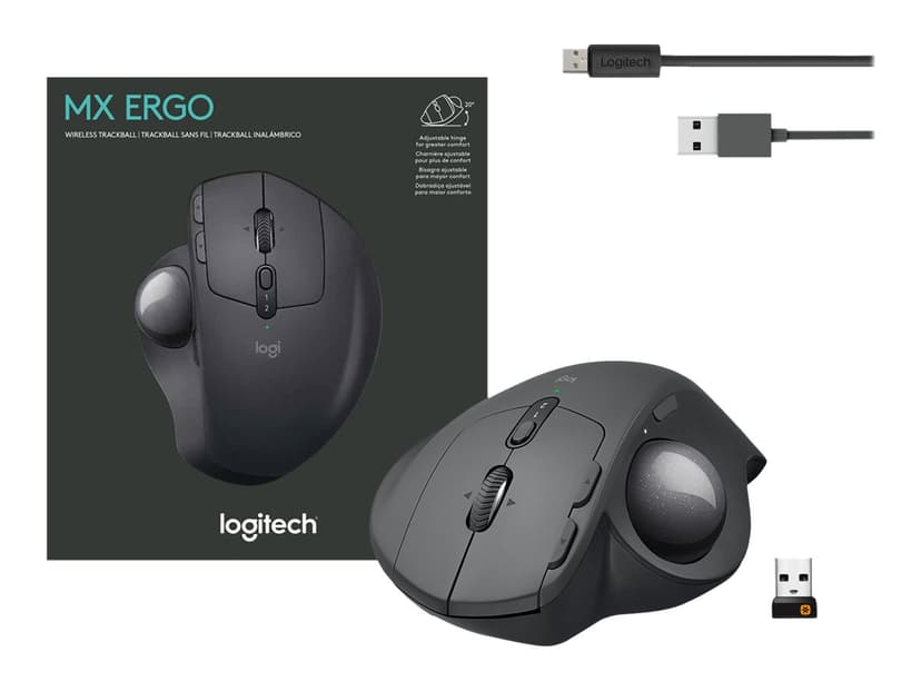 Logitech Mx Ergo Trackball Wireless 440dpi Svart