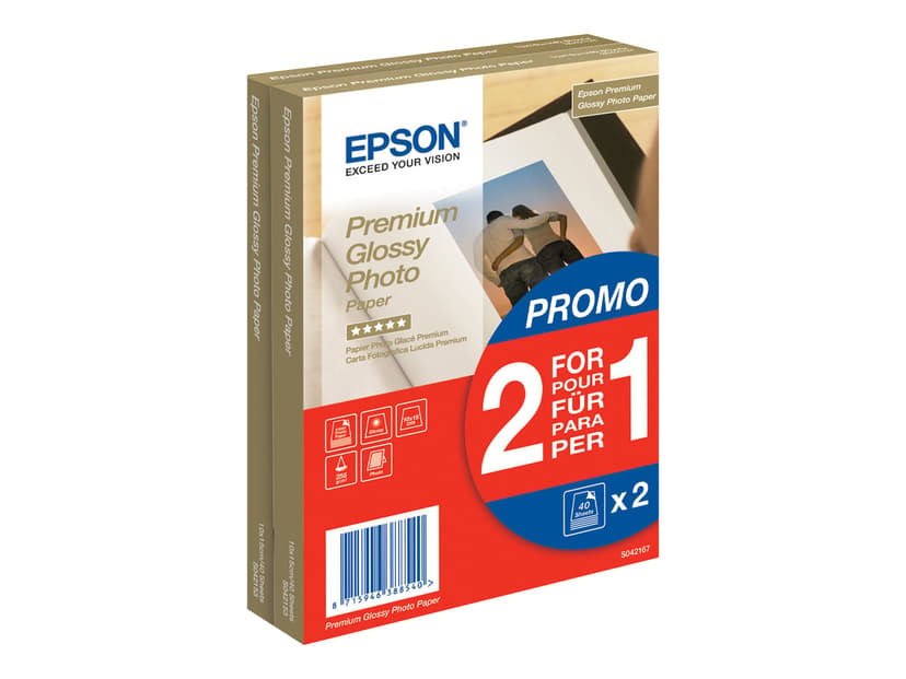 Epson Papir Photo Premium 10x15cm 40 ark 255 g