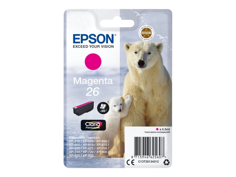Epson Muste Magenta 26 Claria Premium