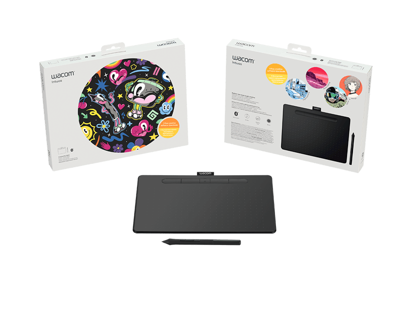Wacom Intuos Pen Tablet Bluetooth Medium Black Ritplatta