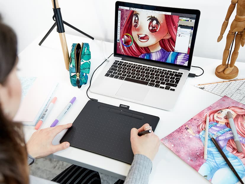 Wacom Intuos Pen Tablet Bluetooth Medium Black Ritplatta
