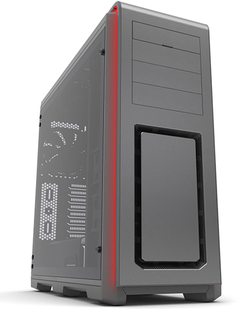 Phanteks Enthoo Luxe Tempered Glass Grå, Rød