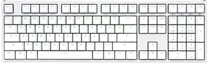 Ducky One 2 White Edition Kablet Nordisk Hvit Tastatur