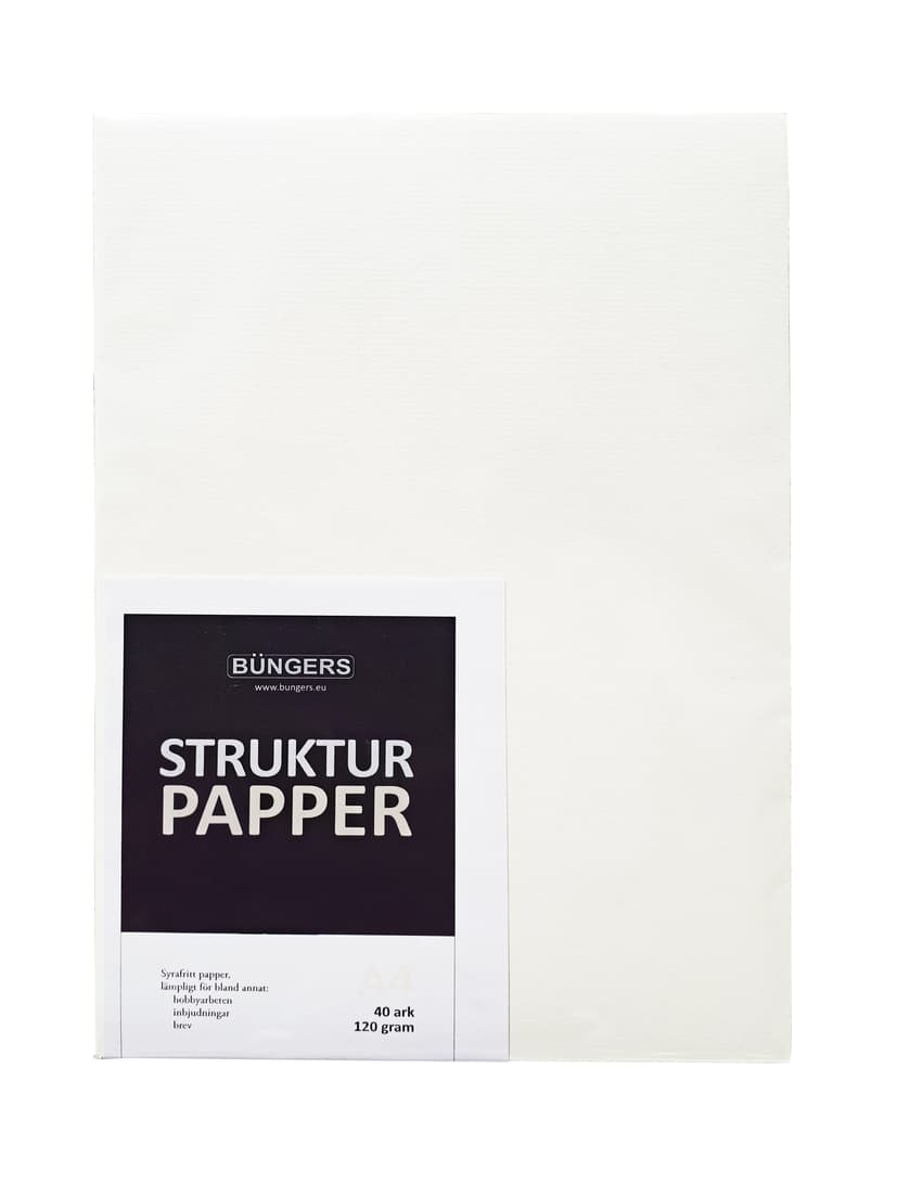 Bünger Structure Paper White A4 120G 40-Sheet