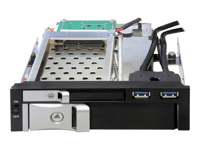 Delock 5.25 Mobile Rack for 1 x 2.5 + 1 x 3.5 SATA HDD + 2 x USB 3.0 Ports