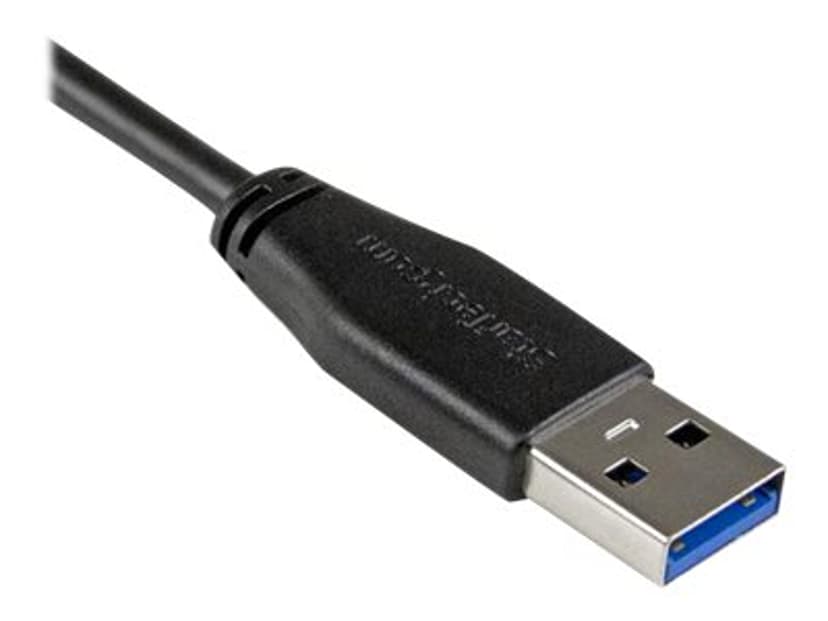 Startech 3ft Slim Right-Angle Micro USB 3.0 Cable 1m USB A Micro-USB B Musta