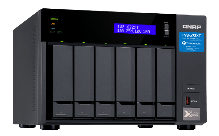 QNAP TVS-672XT-i3-8G 0TB NAS-Server 0TB NAS-server