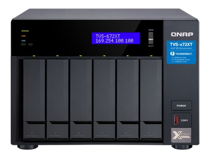 QNAP TVS-672XT-i3-8G 0TB NAS-Server 0TB NAS-server