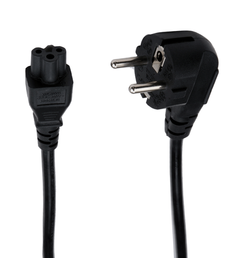 Prokord Strømkabel 3m Strømplugg type F C5 kopling Sort (DPC-DK-C53 ...