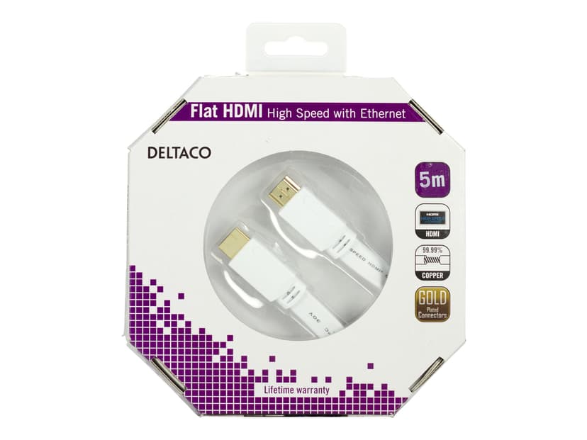 Deltaco HDMI-1050H 5m 19 nastan HDMI Tyyppi A Uros HDMI Tyyppi A Uros