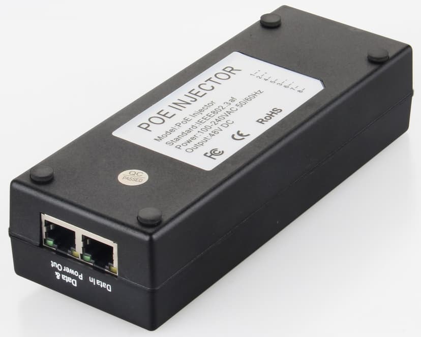 Microconnect 802.3AF/At PoE-injektor 30W