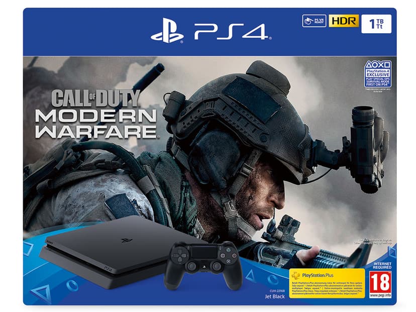 Lappe Wings mus eller rotte Sony Playstation 4 Slim 1TB - Call of Duty: Modern Warfare 1000GB Sort  (0711719323105) | Dustin.dk