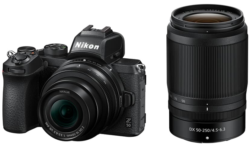 Nikon Z 50 + Z 16-50mm f/3.5-6.3 VR + Z 50-250mm f/4-6.3 VR